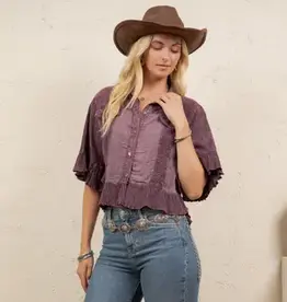 Bri Boho Vintage Cropped Jacket/Top