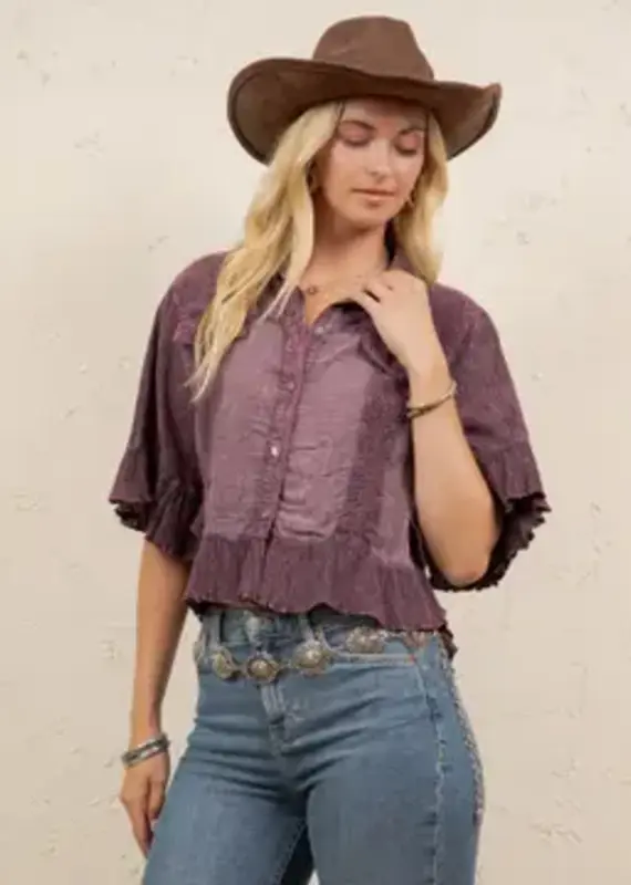 Bri Boho Vintage Cropped Jacket/Top
