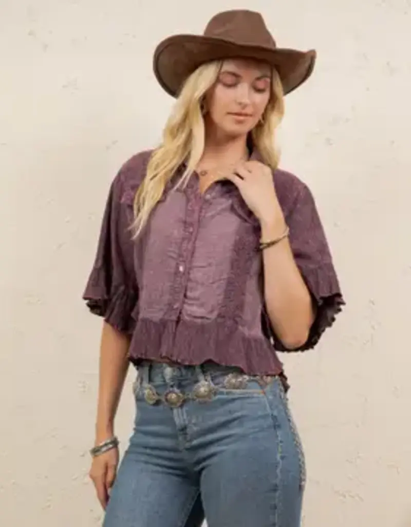 Bri Boho Vintage Cropped Jacket/Top
