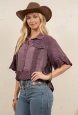 Bri Boho Vintage Cropped Jacket/Top