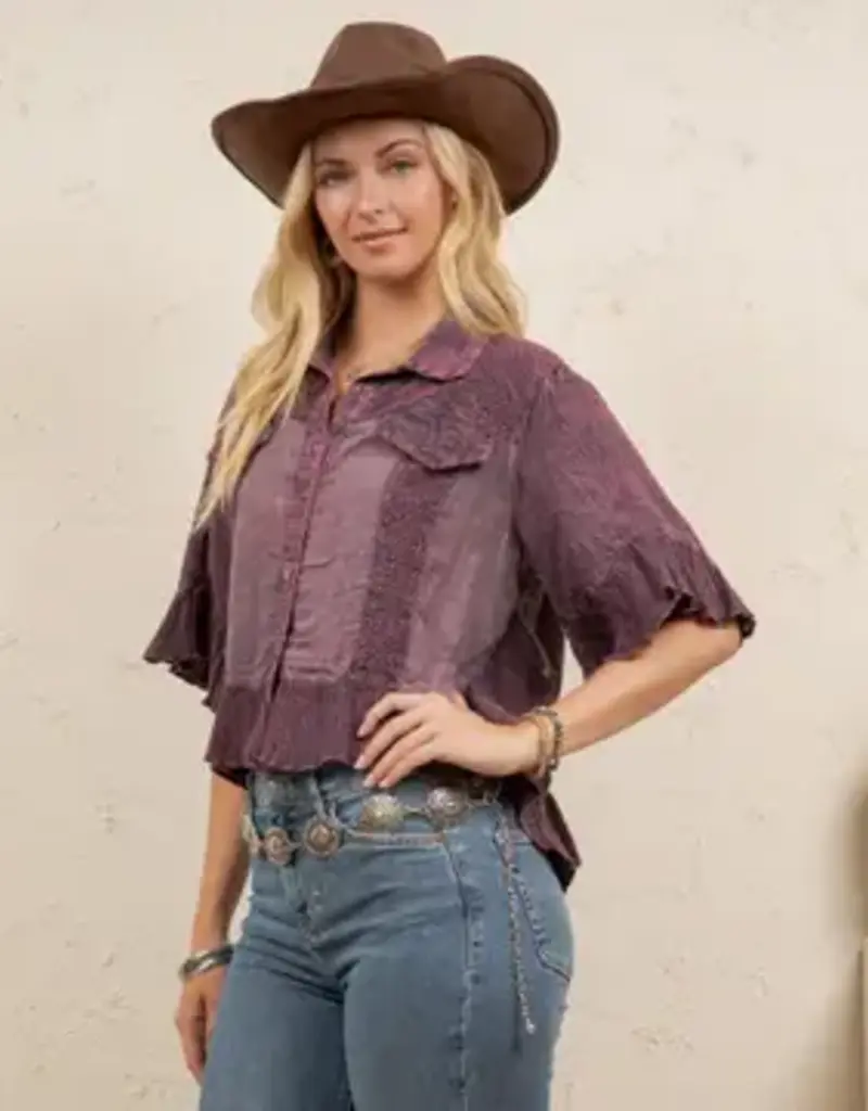 Bri Boho Vintage Cropped Jacket/Top