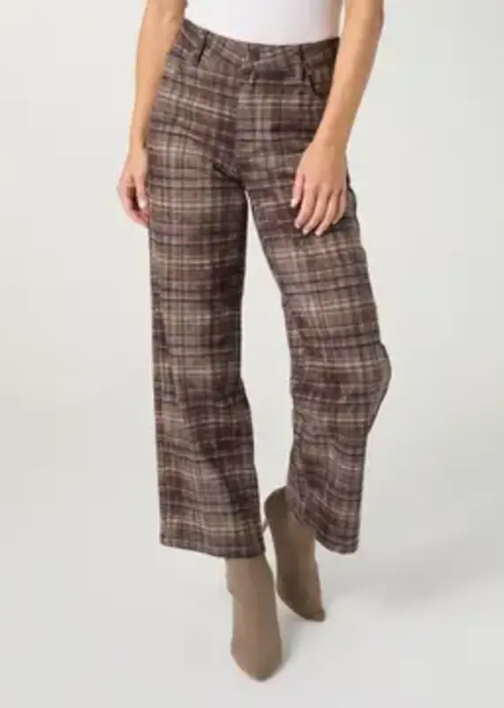 Tempy Sueded Twill Wide Leg Pant-Fall