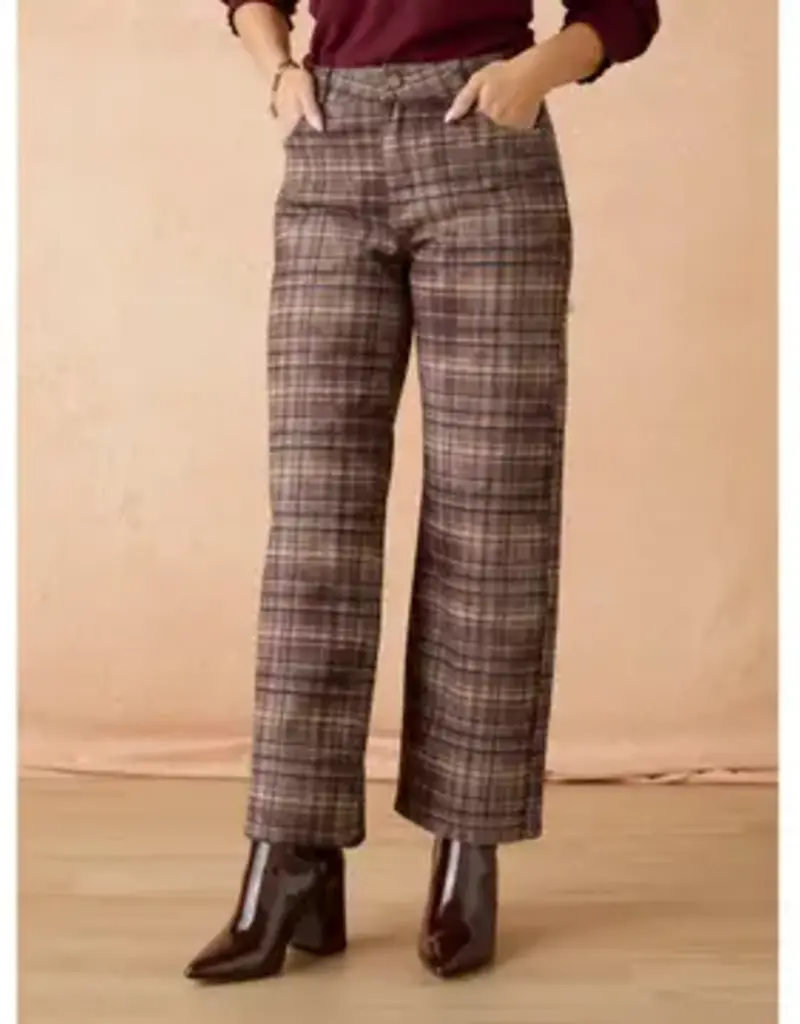 Tempy Sueded Twill Wide Leg Pant-Fall