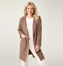 Anice Lightweight Brushed Cardigan with Rivet Detail
