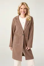 Anice Lightweight Brushed Cardigan with Rivet Detail