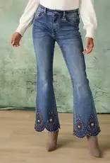 EverStretch Flare with Beaded Scallop Hem...