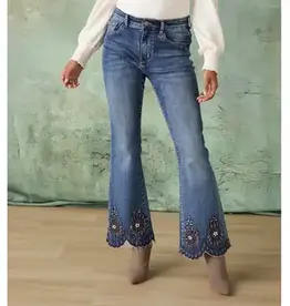 EverStretch Flare with Beaded Scallop Hem...