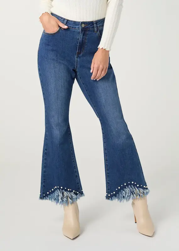 Bambu Soft Flare Ankle with Embellished Fringe
