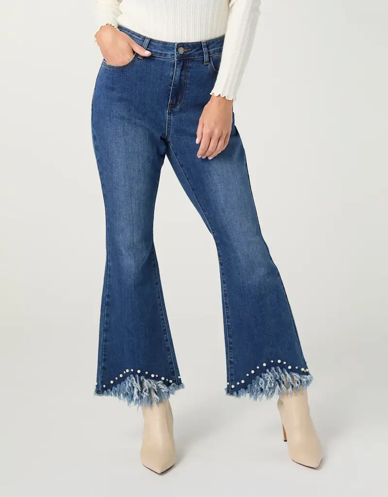 Bambu Soft Flare Ankle with Embellished Fringe