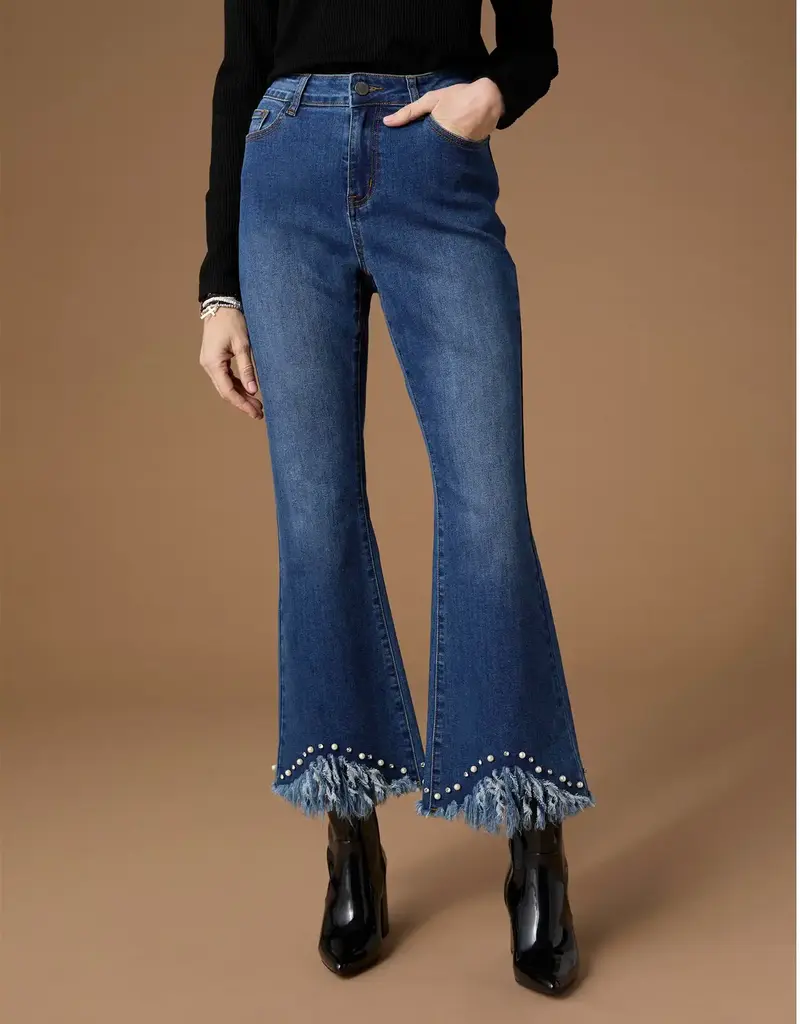 Bambu Soft Flare Ankle with Embellished Fringe