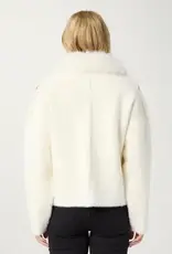 Kabira Brushed Cardigan with Faux Fur Collar