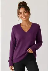 Jessica Jersey Stitch V-Neck Sweater