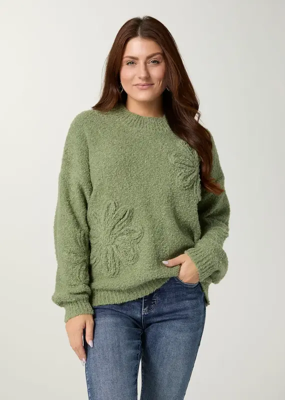 Liesel Sweater with Floral Applique