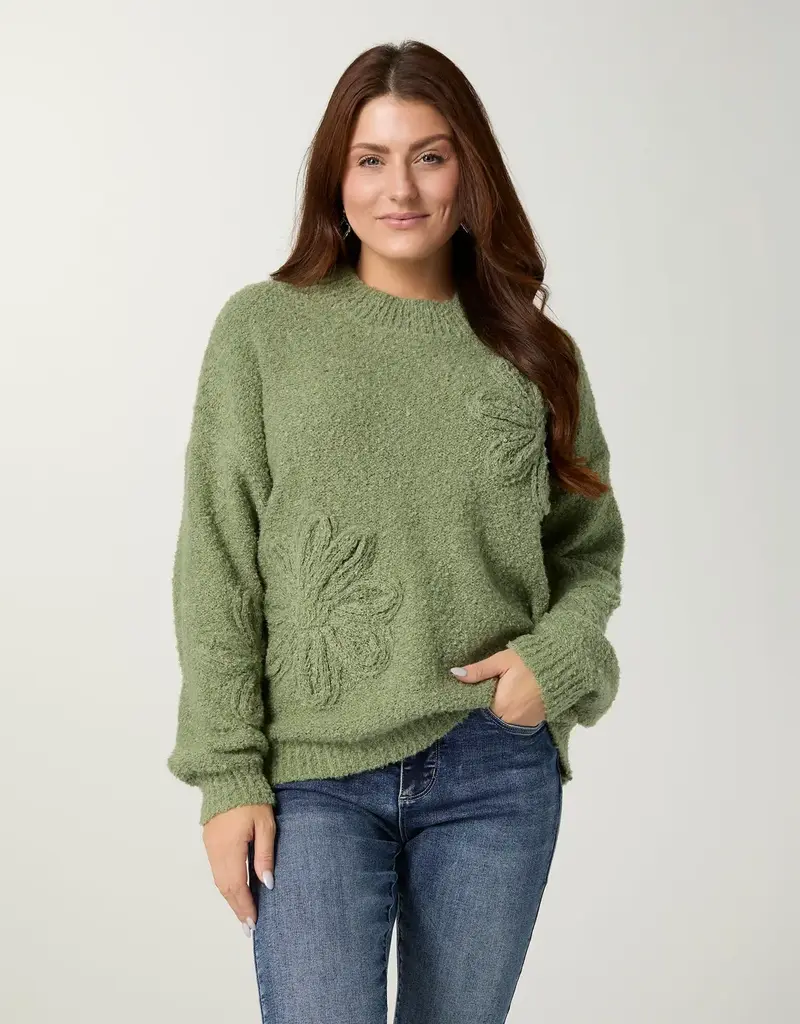 Liesel Sweater with Floral Applique