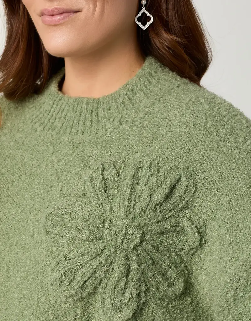 Liesel Sweater with Floral Applique