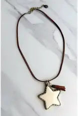 Star Chaser Short Necklace - Suede