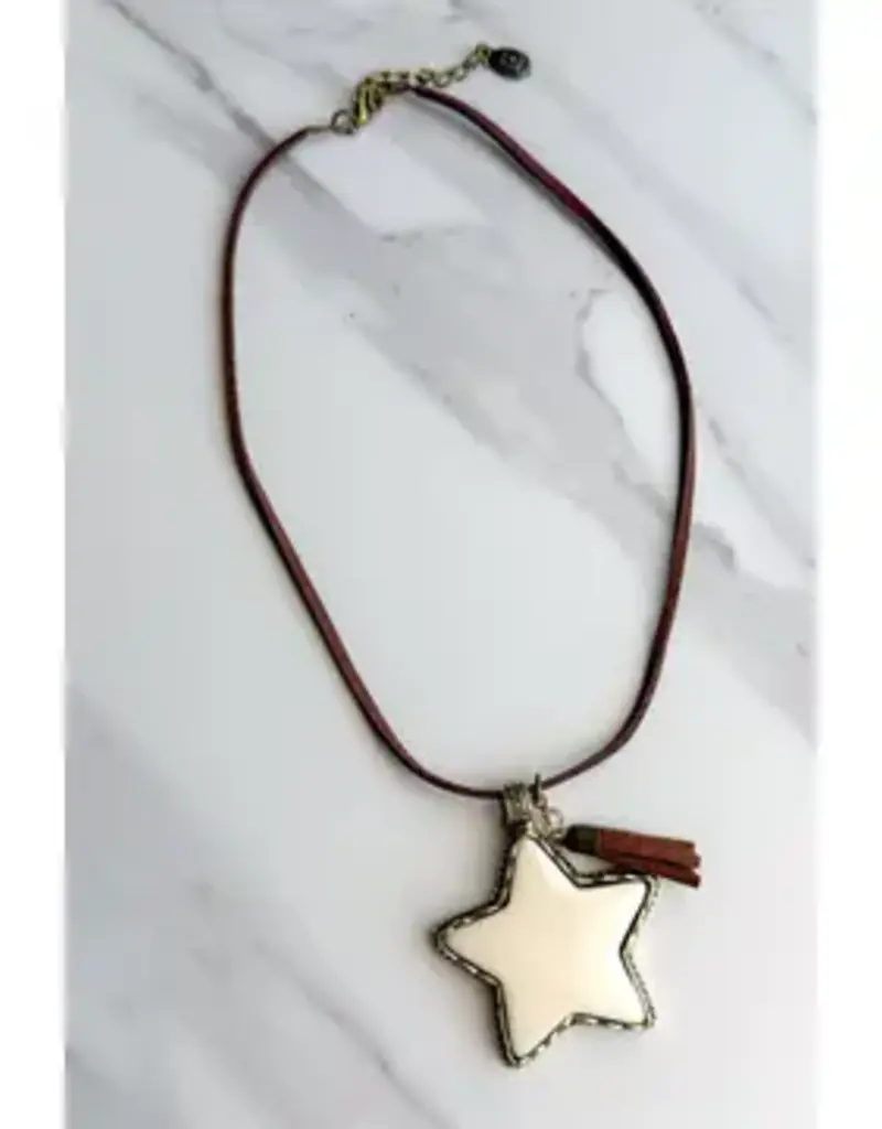 Star Chaser Short Necklace - Suede