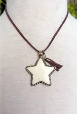 Star Chaser Short Necklace - Suede