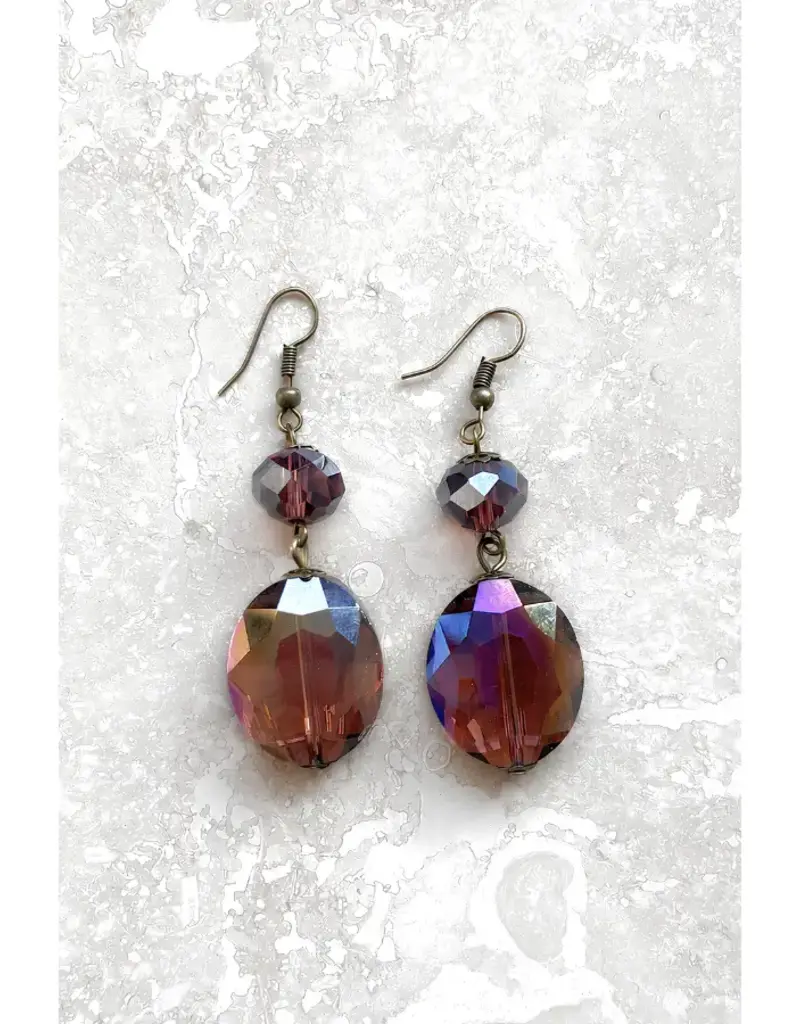 Carolina Earrings - Plum