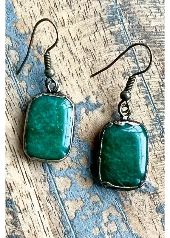 Sicily Earrings - Green Strawberry