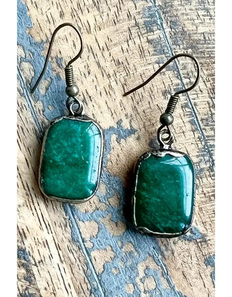 Sicily Earrings - Green Strawberry