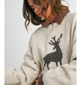 Reindeer Graphic Knit Sweater