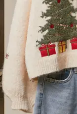 Candy Christmas Tree Embroidered Soft Cardigan