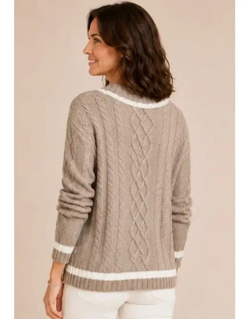 Hillary Neck Cable Knit Sweater