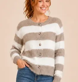Eyelash Stripe Cardigan
