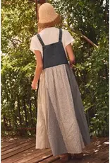 Darle Stripe Patchwork Overall Dress