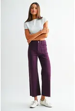 Holly High Rise Wide Leg Crop Raw Hem