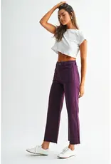 Holly High Rise Wide Leg Crop Raw Hem