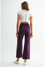 Holly High Rise Wide Leg Crop Raw Hem