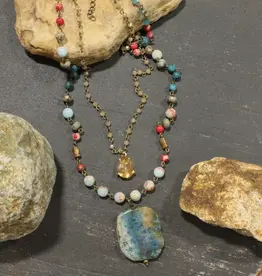 Best in Show Summer Time Stone Layered Necklace