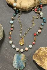 Best in Show Summer Time Stone Layered Necklace