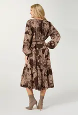 Fernanda Printed V-Neck Dress
