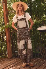 Liz Leopard Printed Patchwork Overall