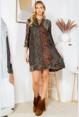 Chic Bohemian Stone-Washed Babydoll Dress