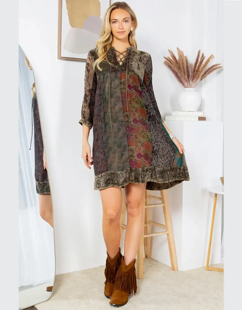 Chic Bohemian Stone-Washed Babydoll Dress