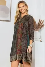 Chic Bohemian Stone-Washed Babydoll Dress