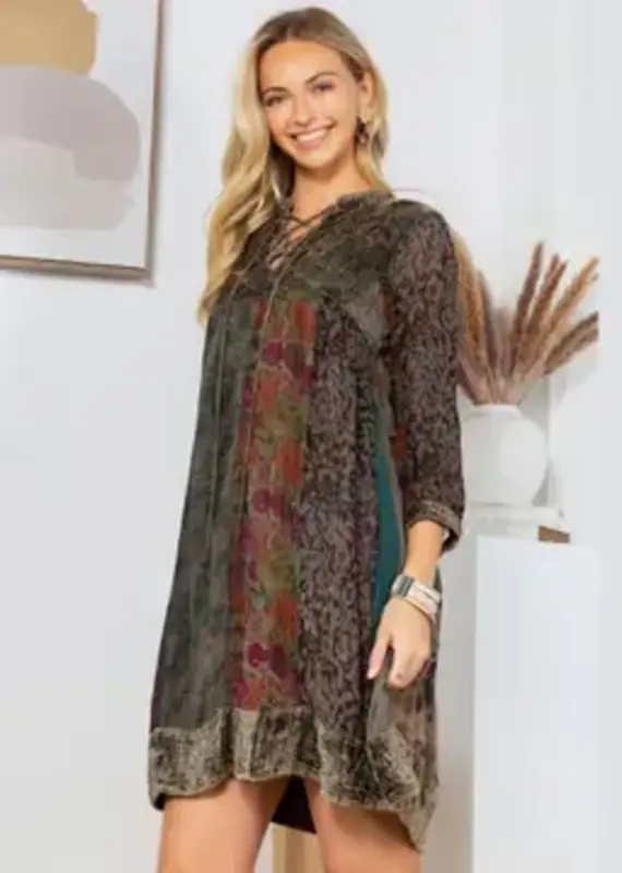 Chic Bohemian Stone-Washed Babydoll Dress