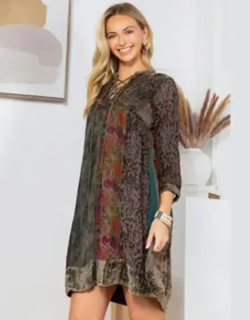 Chic Bohemian Stone-Washed Babydoll Dress