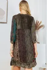 Chic Bohemian Stone-Washed Babydoll Dress
