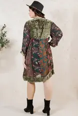 Curvy Chic Bohemian Stone-Washed Babydoll Dress