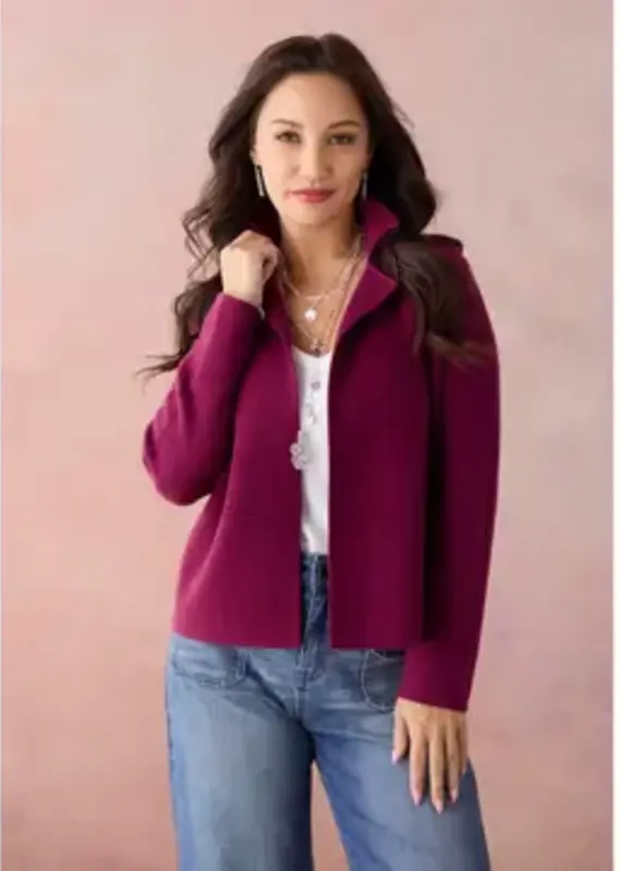 Heavenly-Luxe Notch Collar Cardigan
