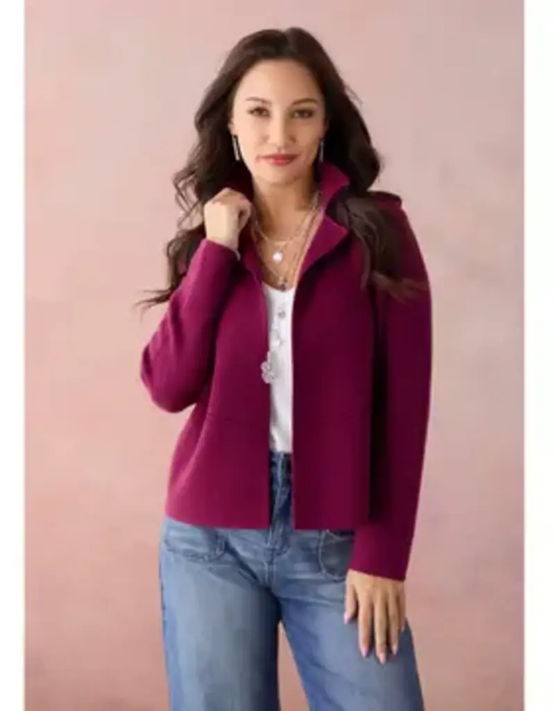 Heavenly-Luxe Notch Collar Cardigan