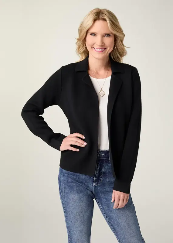 Heavenly-Luxe Notch Collar Cardigan