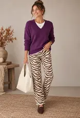Baby Zebra 31" Inseam Fray Hem Wide Leg Pant