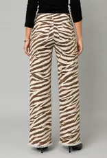 Baby Zebra 31" Inseam Fray Hem Wide Leg Pant