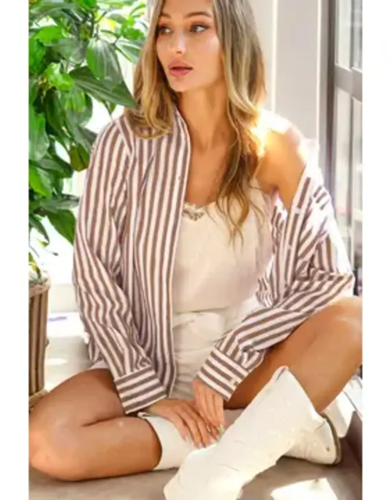 Trish Striped Collared Shirt
